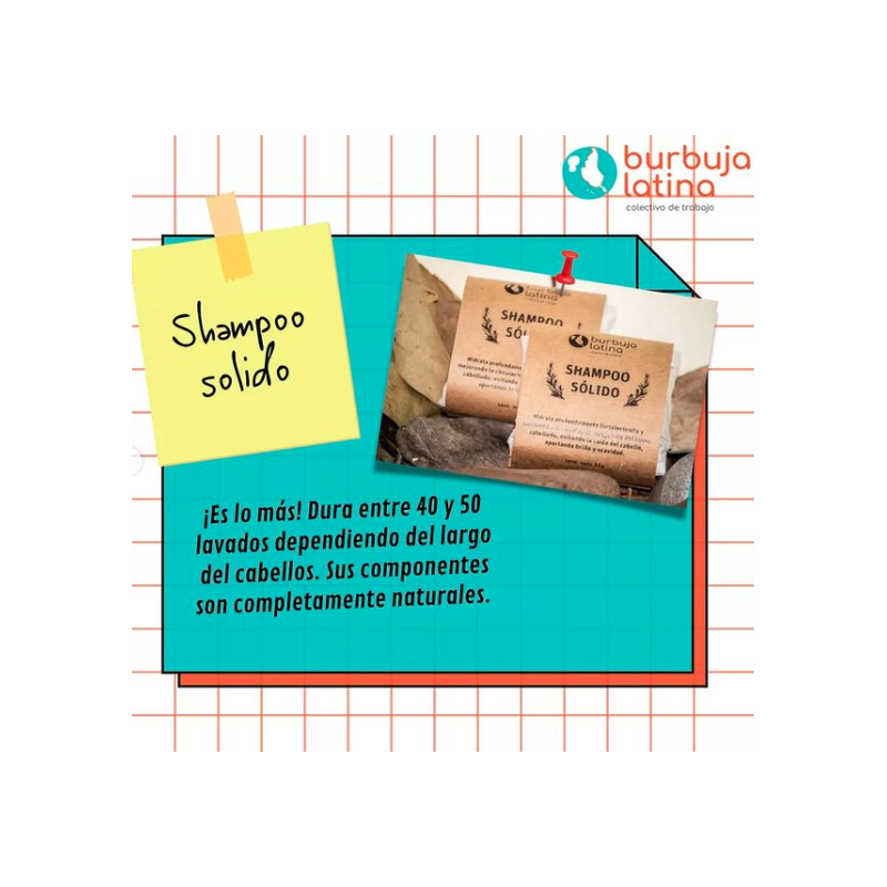 Shampoo Sólido "Burbuja Latina" 55 gr