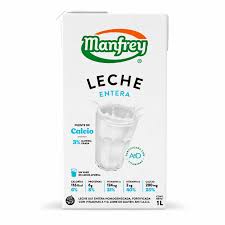 Leche Entera "Manfrey" Larga Vida x 1 lt