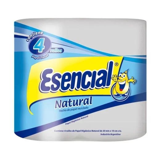 Papel Higienico "Esencial" Natural x4