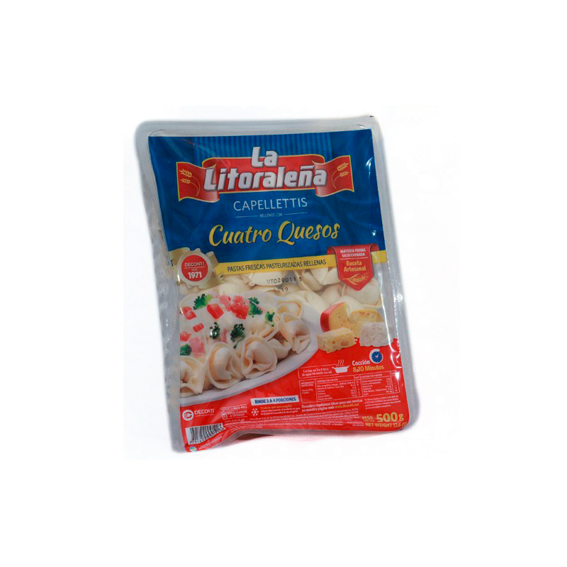 Capelletis "La Litoraleña" 4 quesos x 500 gr
