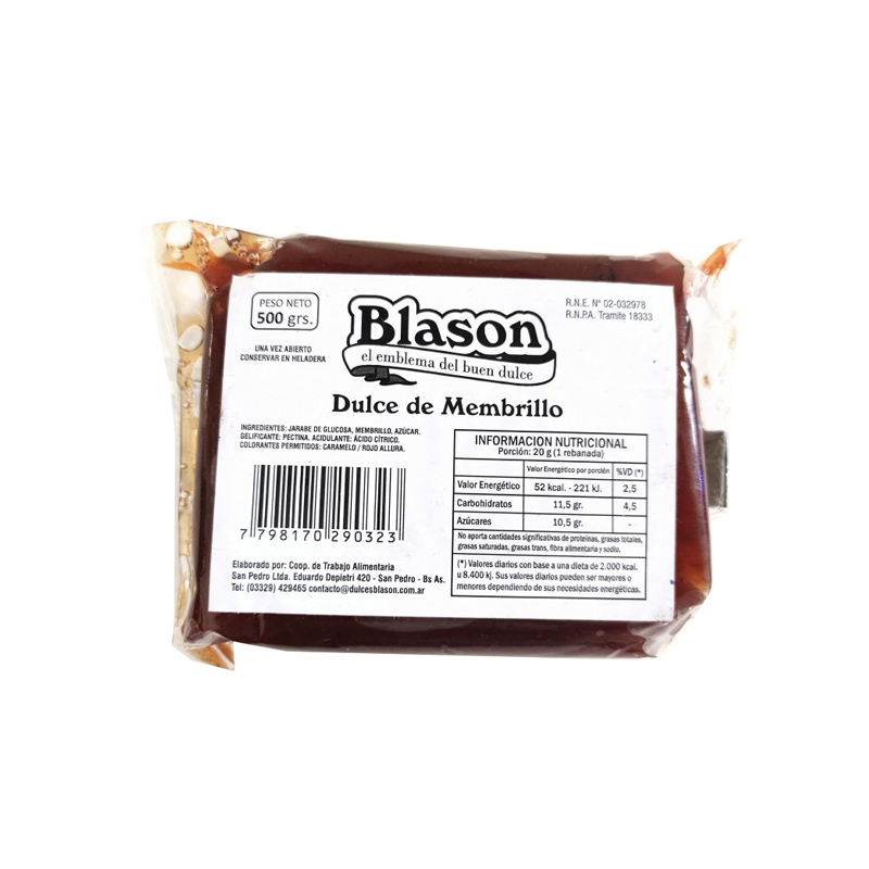 Dulce de Membrillo "Blason" x 500 gr