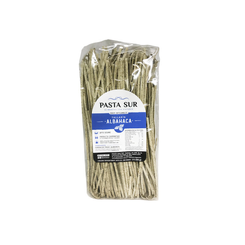 Fideos "Pasta Sur" tallarín Albahaca x500 gr