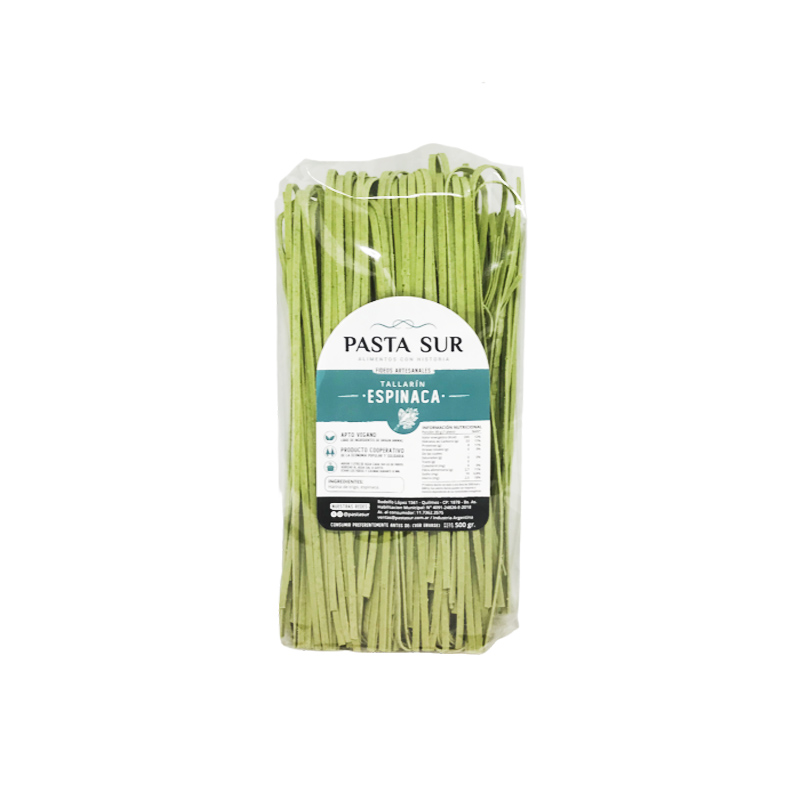 Fideos "Pasta Sur" tallarín Espinaca x500 gr