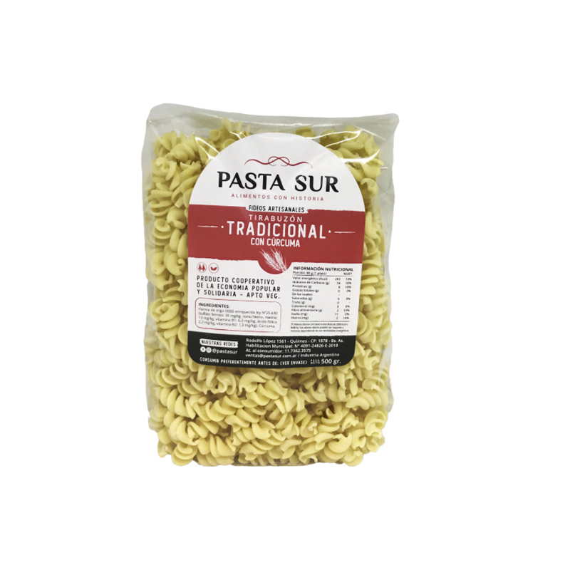 Fideos "Pasta Sur" tirabuzón Tradicional x500 gr