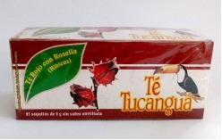 Te Rojo con Rosella "Tucangua" cajita de 25 saquitos x 2 gr sin sobre