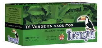 Té Verde Orgánico "Tucangua" Cajita 25 saquitos (con sobre x 2 gr)