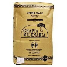 Yerba Mate "Grapia Milenaria" Paquete 500 gr