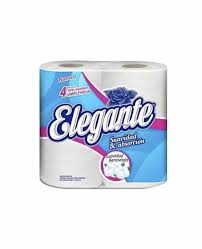 Papel Higiénico "Elegante" Hoja Simple 4 rollos x 30mt