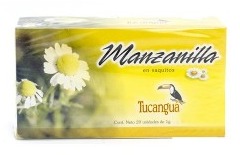 Te de Manzanilla "Tucangua" cajita de 25 saquitos x 2 gr con sobre