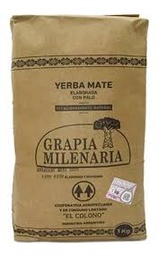 Yerba Mate "Grapia Milenaria" Paquete 1 Kg